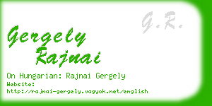 gergely rajnai business card